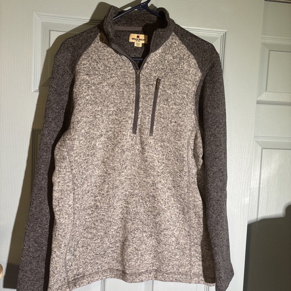 Woolrich Men's Quarter Zip Pullover Sweatshirt Sz Medium